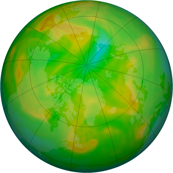 Arctic ozone map for 14 June 2015